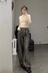 SWAYING/KNIT Crease Cocoon Wide Leg Pants SW22AW3B28 Grey PS51